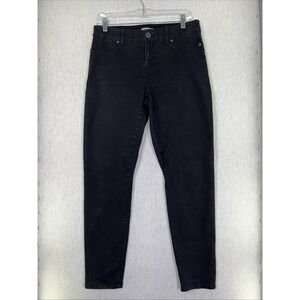 Juicy Couture Jeans Women's‎ 8 Black Denim Skinny Mid Rise Stretch Dark Wash Y2K